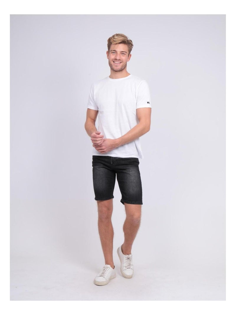 Bermuda en jean droit BILLING Noir - Kiabi