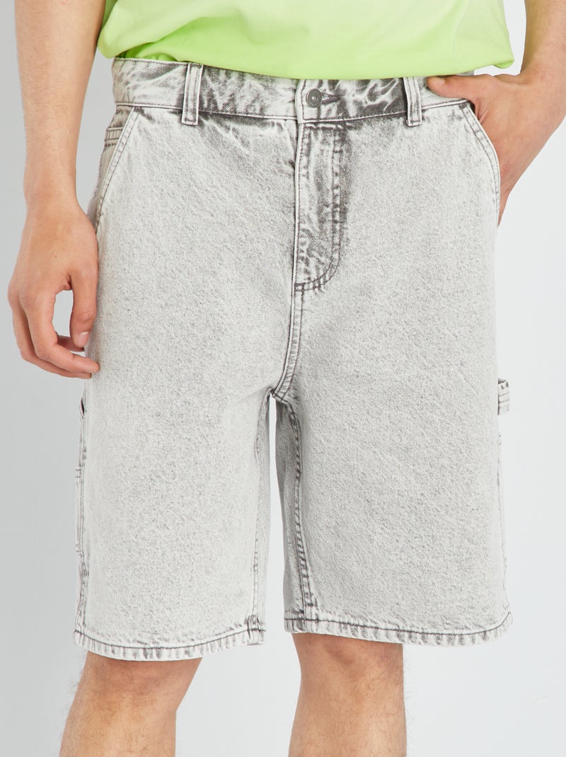 Bermuda en jean Gris - Kiabi