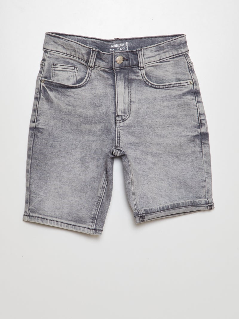Bermuda en jean Gris - Kiabi