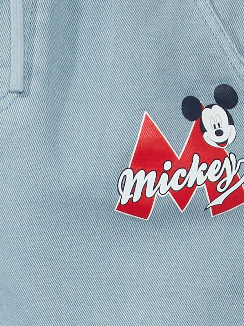 Bermuda en jean 'Mickey' 'Disney' Bleu - Kiabi