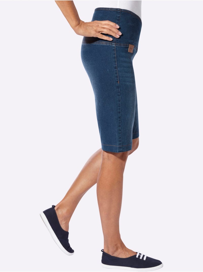 Bermuda En Jean Qualité Coton Doux Sur La Peau - Taille Standard - Witt Bleu jean - Kiabi