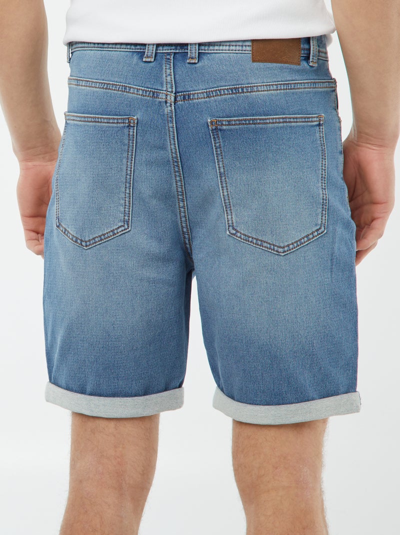 Bermuda en jean slim BLEU - Kiabi