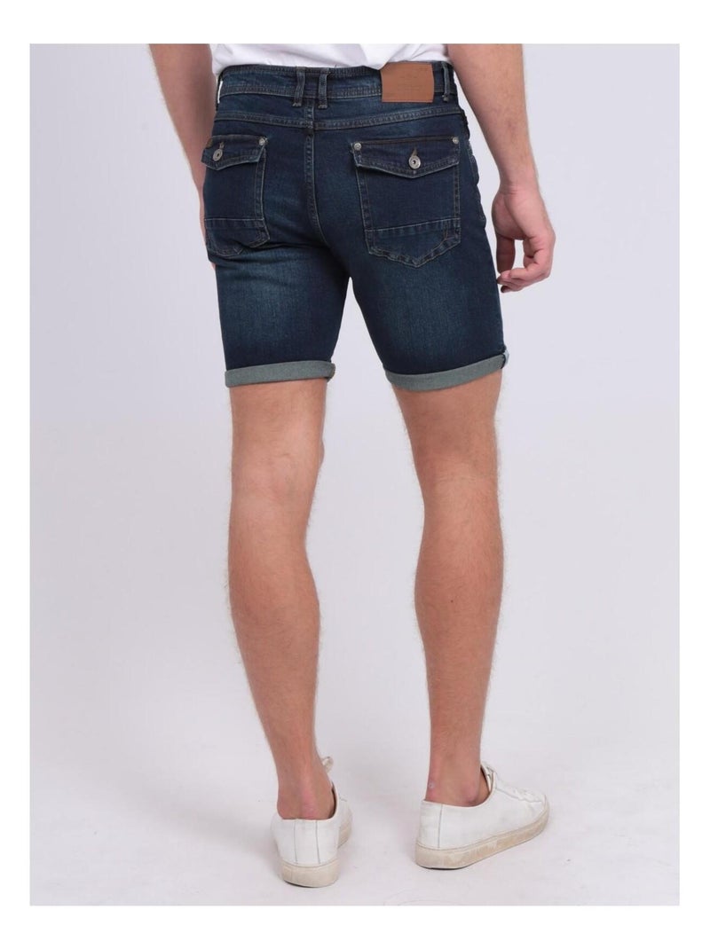 Bermuda en jean slim BLOOMING Bleu foncé - Kiabi