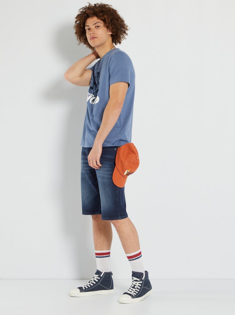Bermuda en jean stretch Bleu - Kiabi