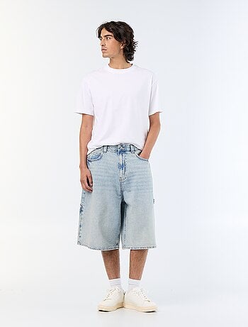 Bermuda en jean style carpenter