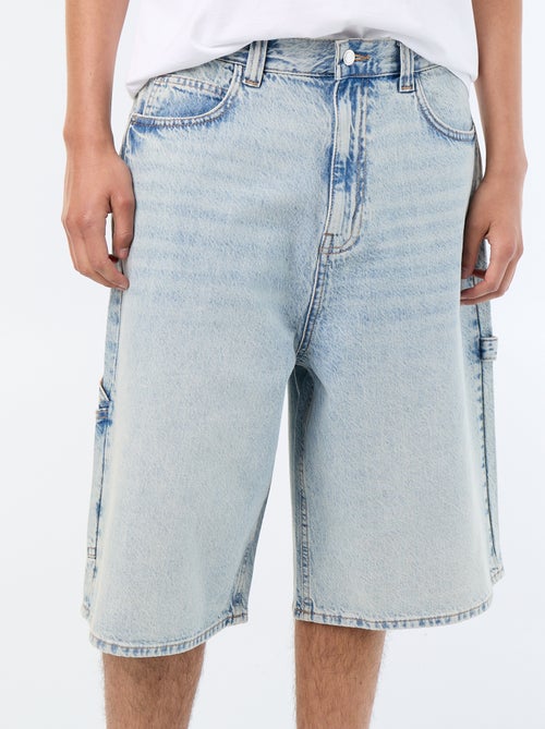 Bermuda en jean style carpenter - Kiabi