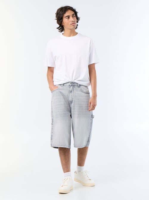 Bermuda en jean style carpenter - Kiabi