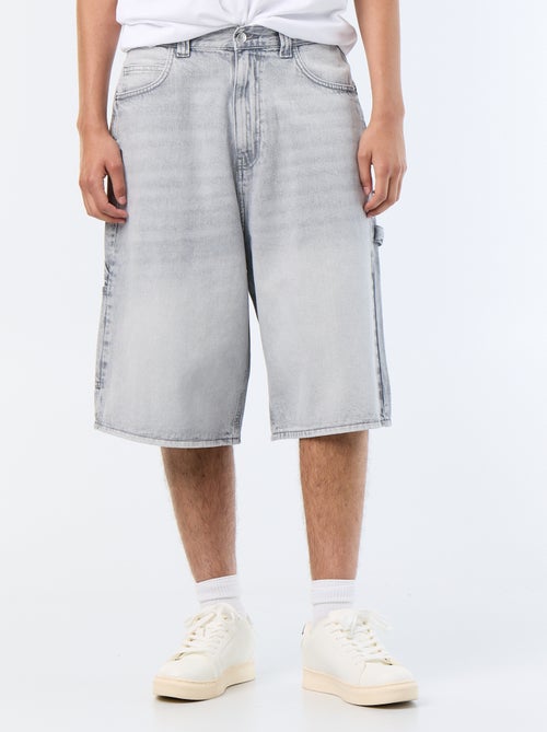 Bermuda en jean style carpenter - Kiabi