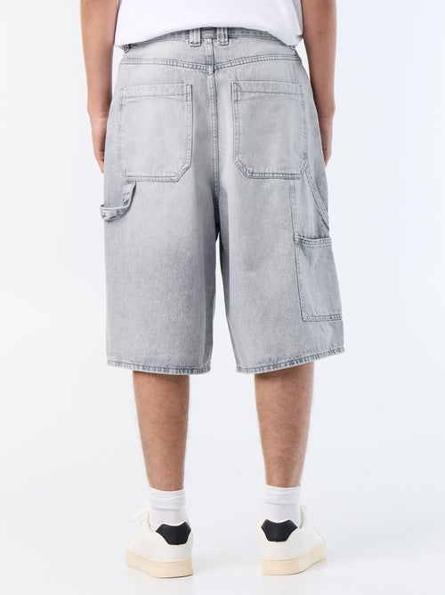 Bermuda en jean style carpenter - Kiabi