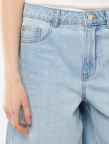 Bermuda en jean taille haute