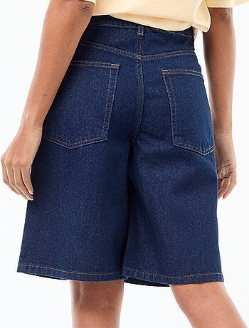 Bermuda en jean taille haute