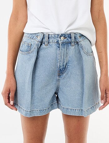 Bermuda en jean taille haute