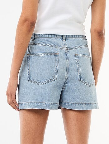 Bermuda en jean taille haute