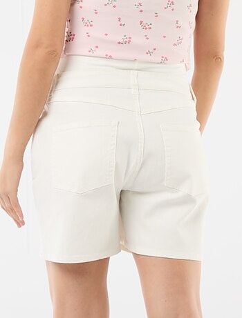 Bermuda en jean taille haute de maternité