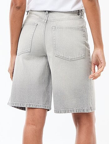 Bermuda en jean taille haute