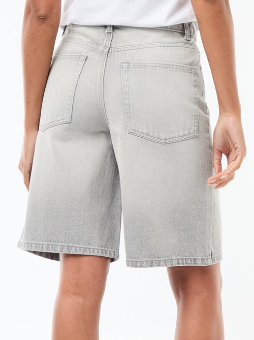 Bermuda en jean taille haute - Kiabi Bermuda en jean taille haute - Kiabi