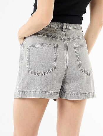 Bermuda en jean taille haute
