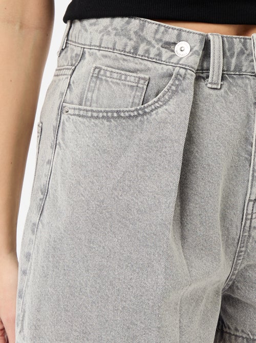 Bermuda en jean taille haute - Kiabi