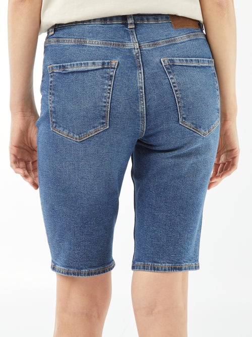 Bermuda en jean taille haute - Kiabi
