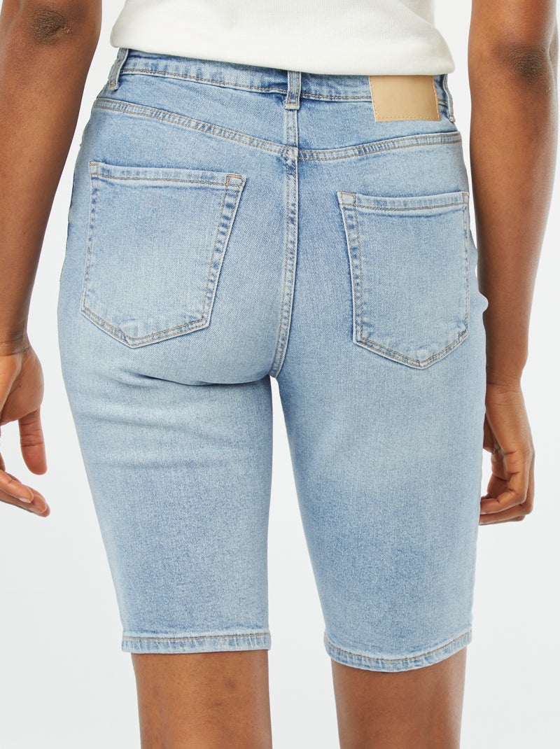 Bermuda Jean Femme Alaster Taille Haute Skinny Classique - Short Denim Confortable Et Élégant