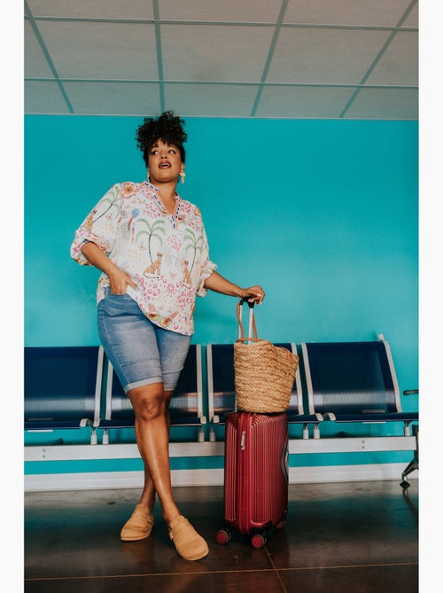 Bermuda en jeans en fibres recyclées PAPRIKA - Kiabi