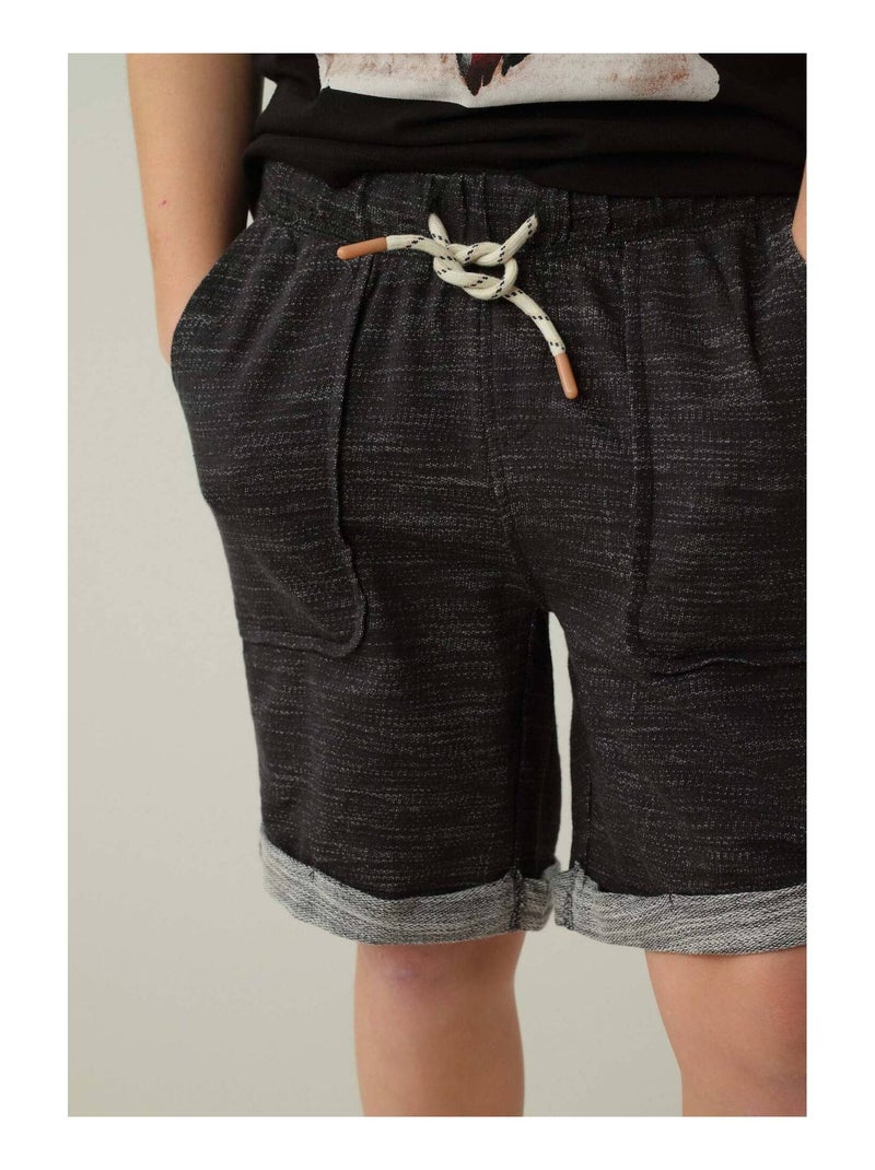 Bermuda  en jersey french terry 'Deeluxe' Noir - Kiabi