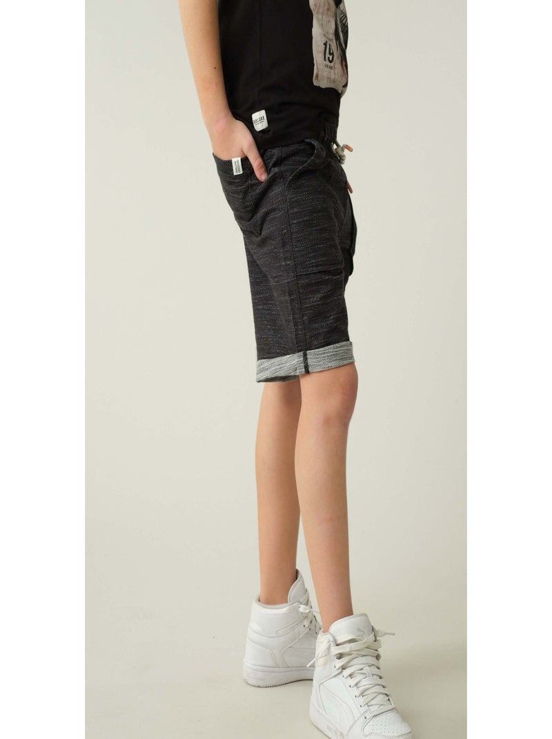 Bermuda  en jersey french terry 'Deeluxe' Noir - Kiabi