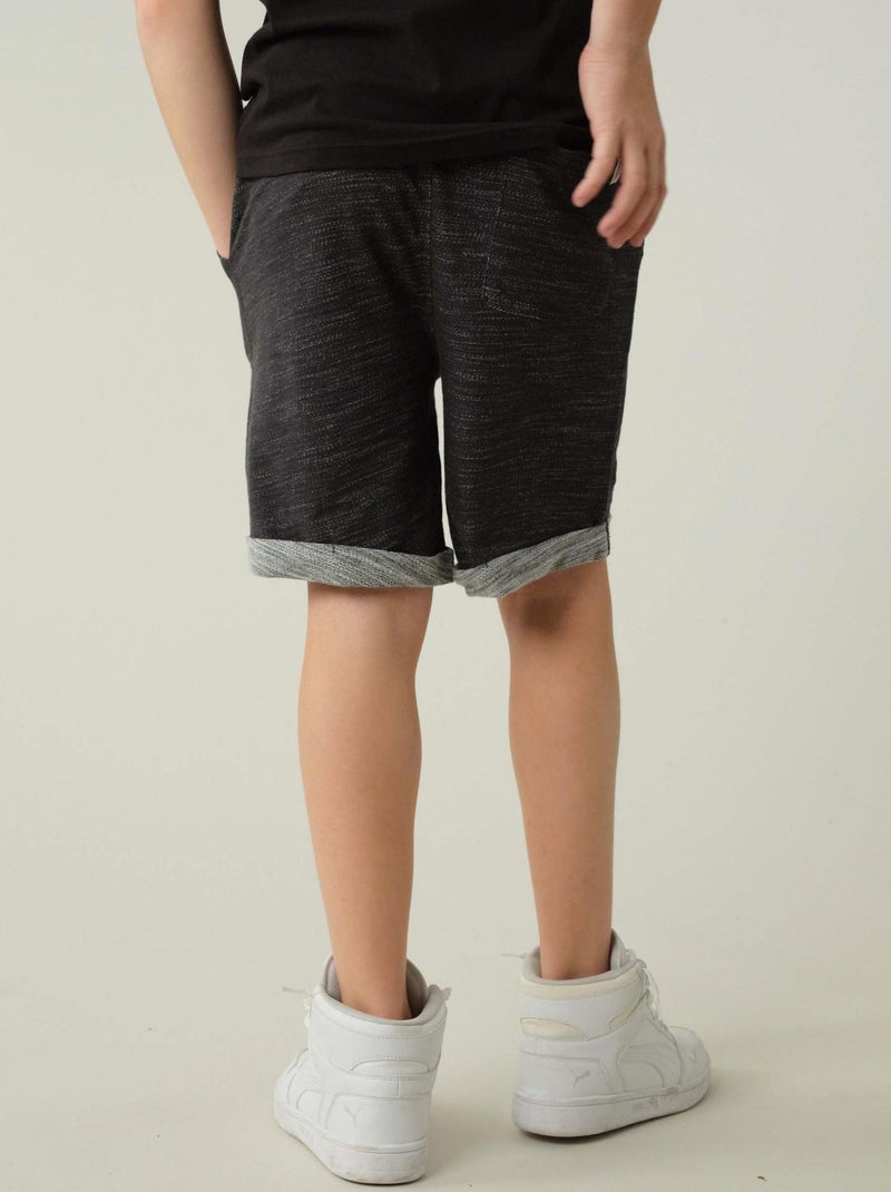 Bermuda  en jersey french terry 'Deeluxe' Noir - Kiabi