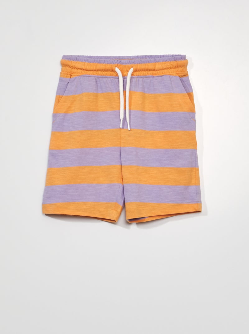 Bermuda en jersey imprimé Orange - Kiabi