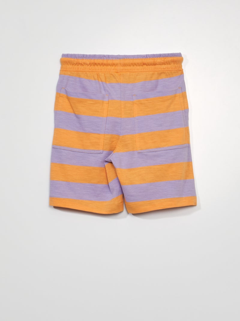 Bermuda en jersey imprimé Orange - Kiabi