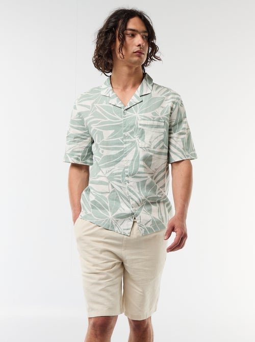 Bermuda en lin mélangé - Kiabi