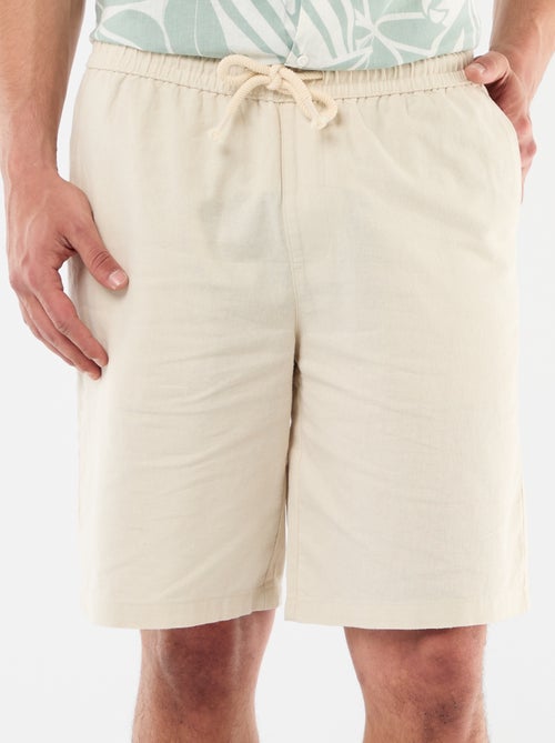 Bermuda en lin mélangé - Kiabi