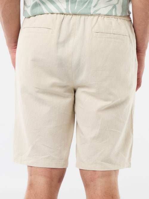 Bermuda en lin mélangé - Kiabi