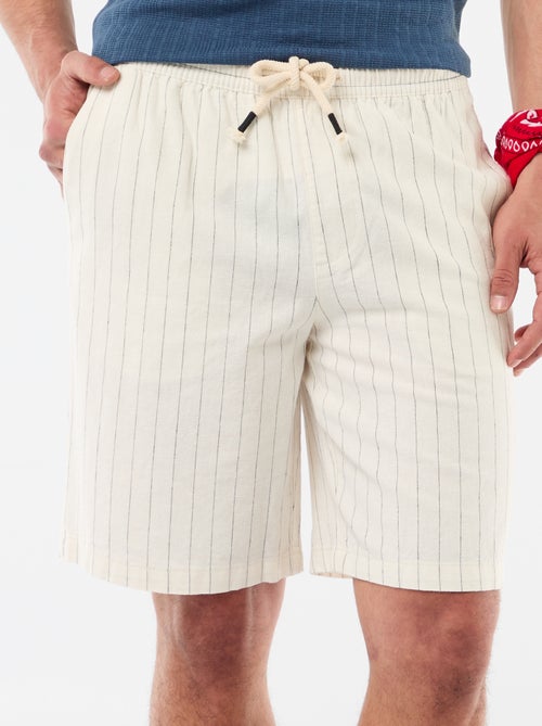 Bermuda en lin mélangé - Kiabi