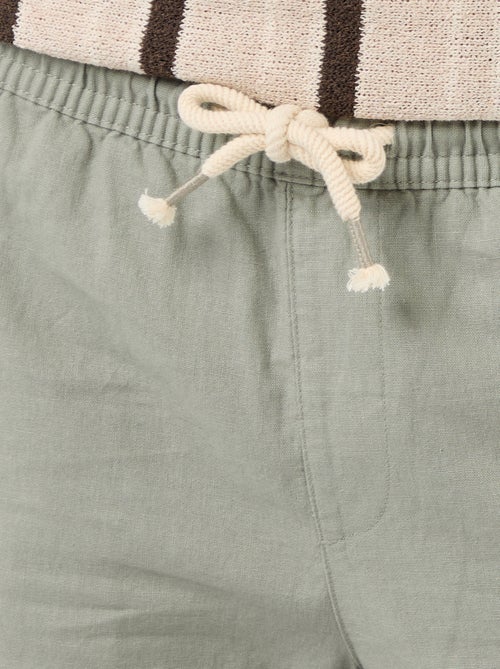 Bermuda en lin mélangé - Kiabi