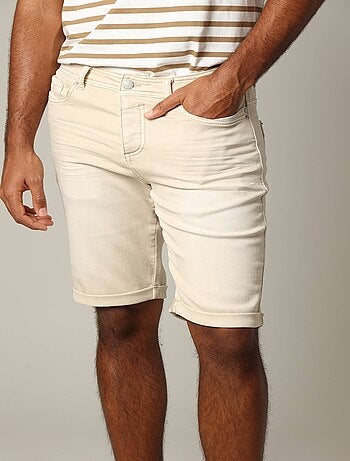 Bermuda en maille denim à coupe slim 'Deeluxe'