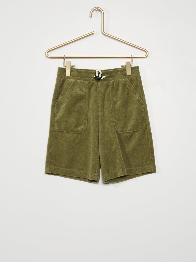 Bermuda en maille éponge Vert - Kiabi