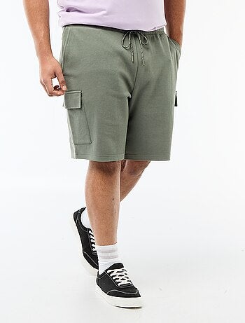 Bermuda en maille piquée avec poches à rabat