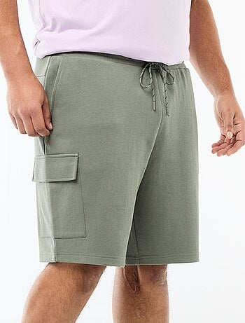 Bermuda en maille piquée avec poches à rabat