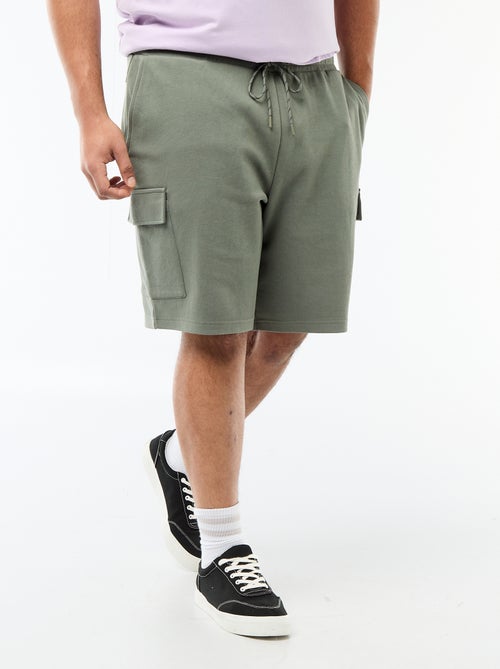 Bermuda en maille piquée avec poches à rabat - Kiabi