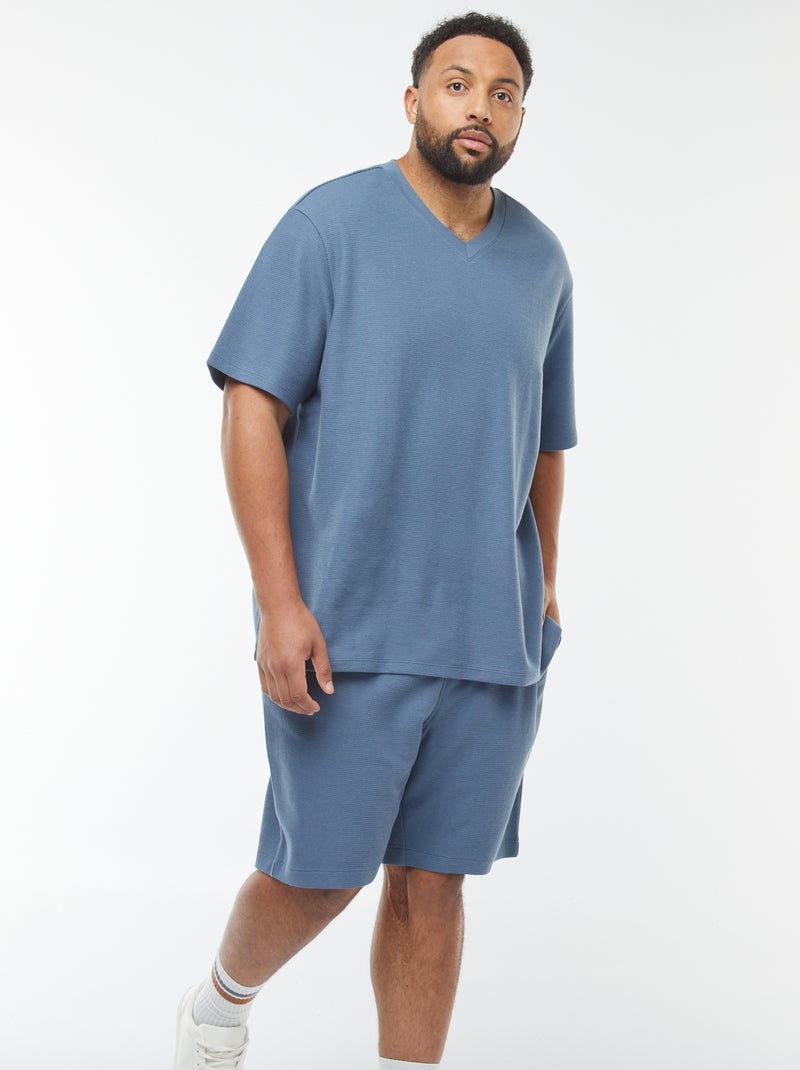 Shop Bermudas Short Homme Grande Taille Kiabi Bermuda En Maille