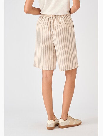 Bermuda en mélange lin et viscose - Damart