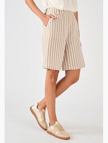 Bermuda en mélange lin et viscose - Damart