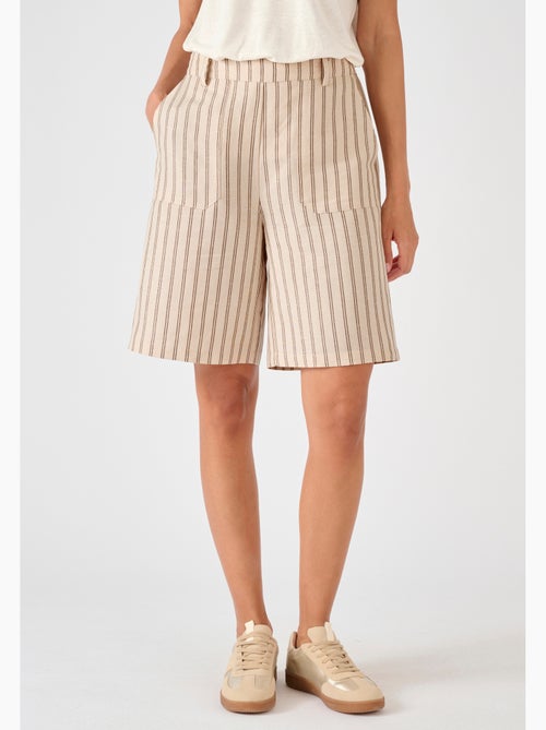 Bermuda en mélange lin et viscose - Damart - Kiabi