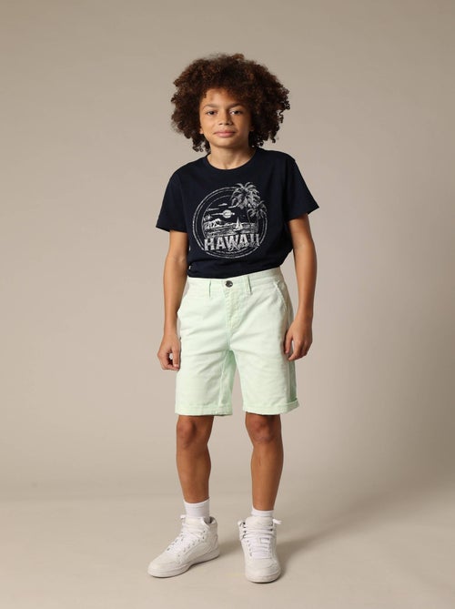 Bermuda en micro twill 'Deeluxe' - Kiabi