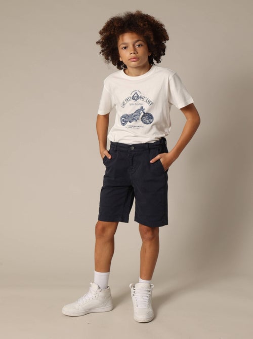 Bermuda en micro twill 'Deeluxe' - Kiabi