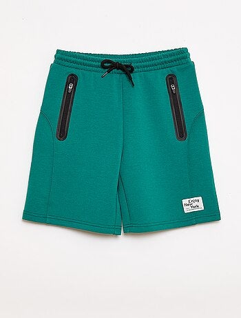 Bermuda en molleton avec poches zippées