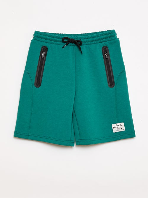 Bermuda en molleton avec poches zippées - Kiabi