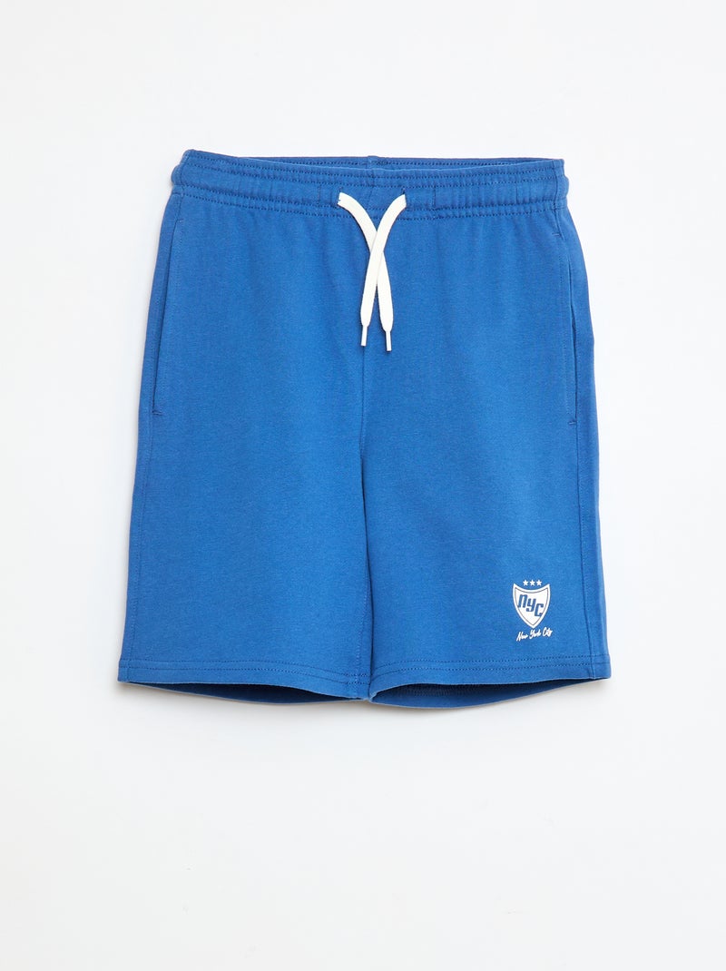 Bermuda en molleton Bleu - Kiabi