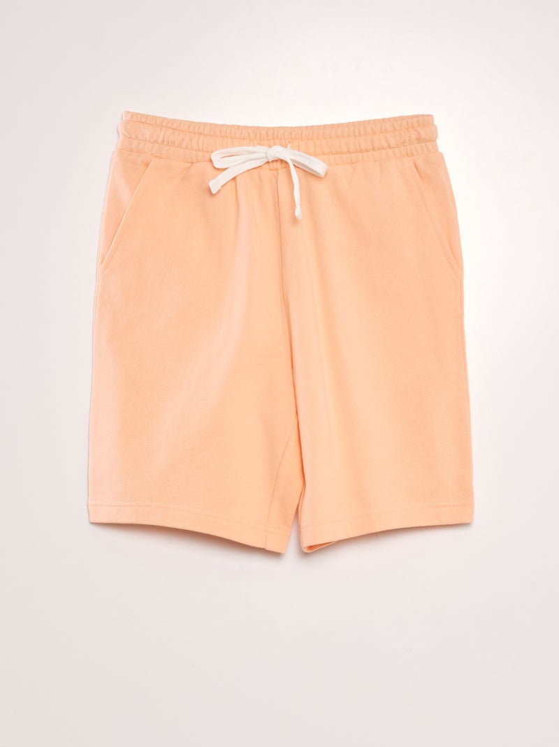 Bermuda en molleton fin Orange - Kiabi